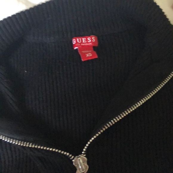 guess long sleeve, zipper, red black and white colour shirt, women’s xs - Picture 2 of 4